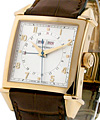 Vintage 45 Triple Calendar  Rose Gold on Strap with Silver Dial 