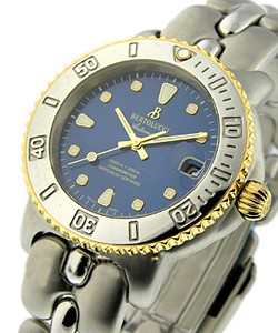 2-Tone Diver in Steel with Yellow Gold Bezel on Steel Bracelet with Blue Dial