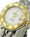  2-Tone Diver on Steel with Yellow Gold Bezel on Steel Bracelet with White Dial