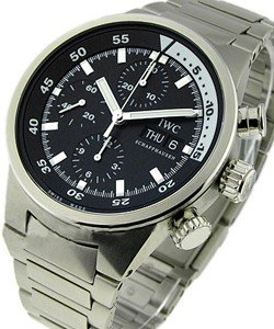 IWC Aquatimer Chronograph Automatic in Steel on Steel Bracelet with Black Dial