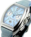 Conquistador Chronograph Steel on Strap with  Light Blue Dial