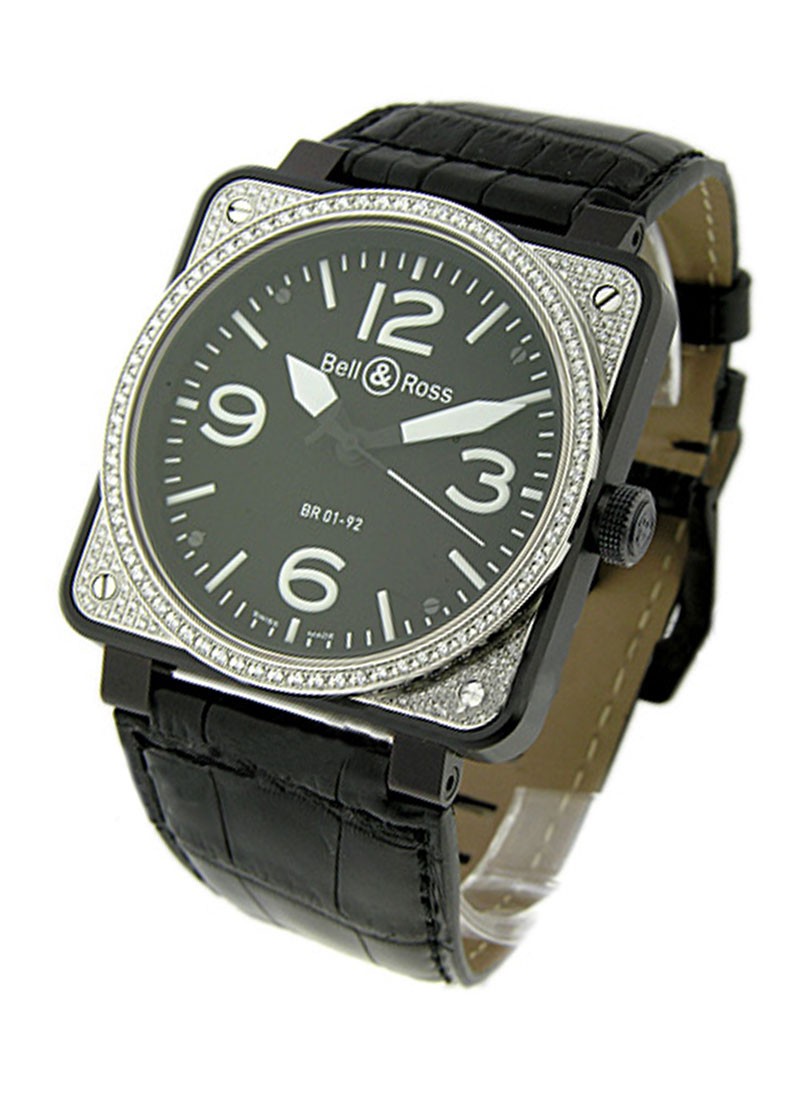 BR 01 92 CAR DIA Bell Ross BR 01 92 Carbon Essential Watches