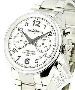Vintage 126 Chronograph Steel on Bracelet with White Dial 