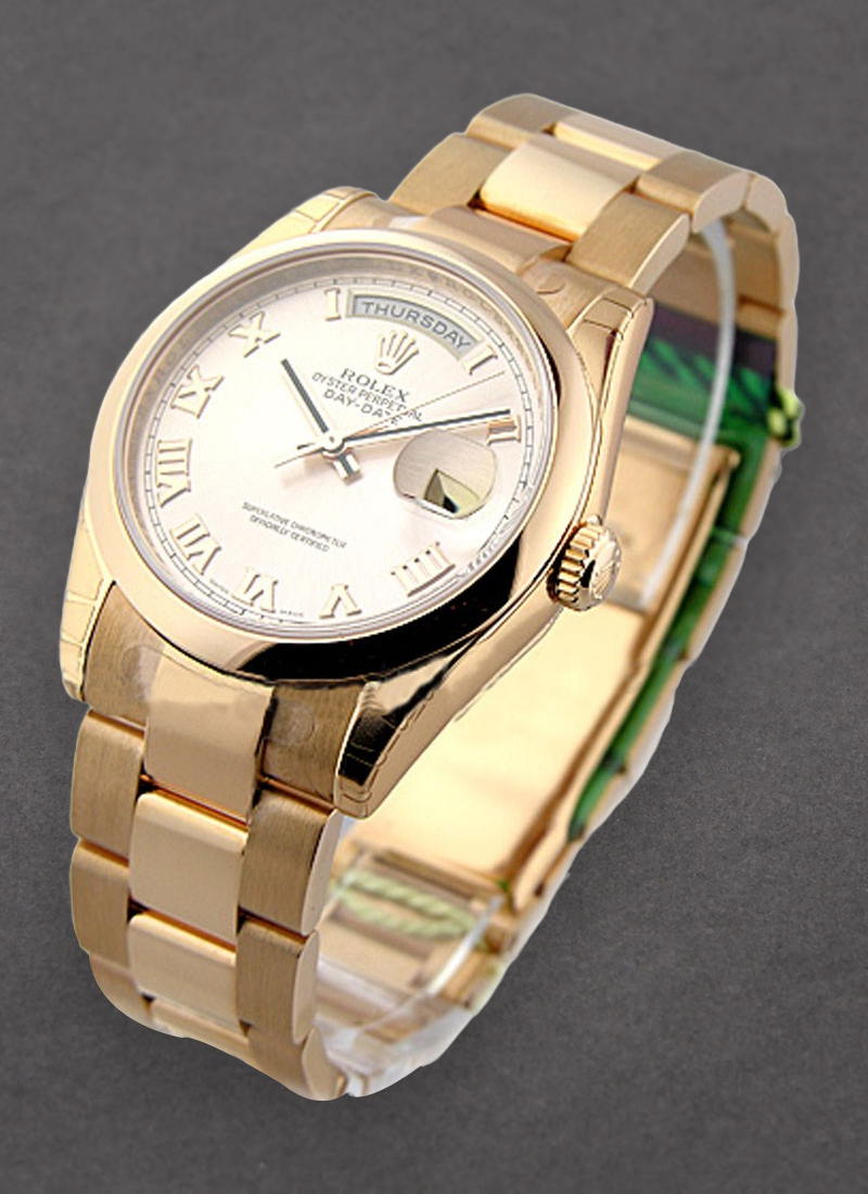 Rolex Unworn President Day Date 36mm in Rose Gold with Smooth Bezel