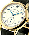 1815 Automatik Sax O Mat in Rose Gold on Black Alligator Leather Strap with Silver Dial