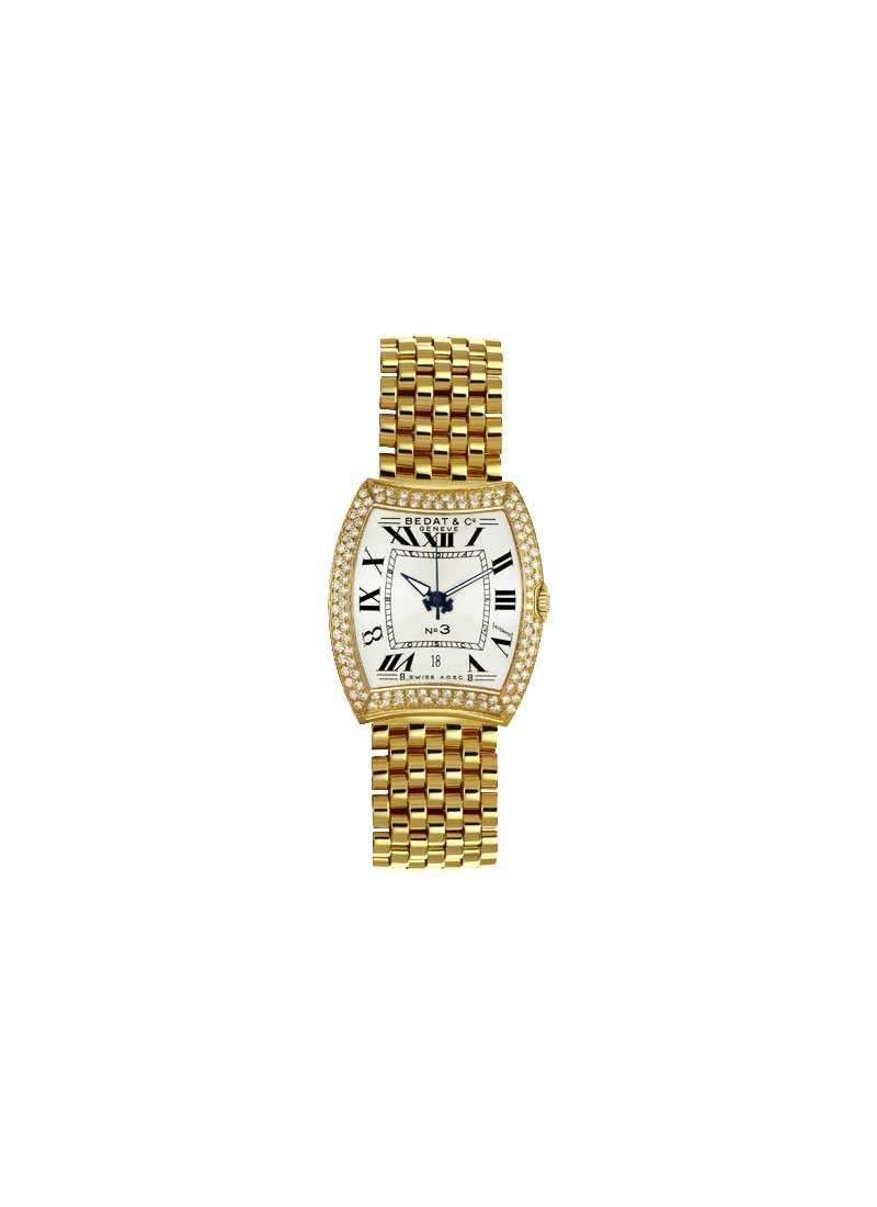 Bedat No. 3 in Yellow Gold with Diamond Bezel