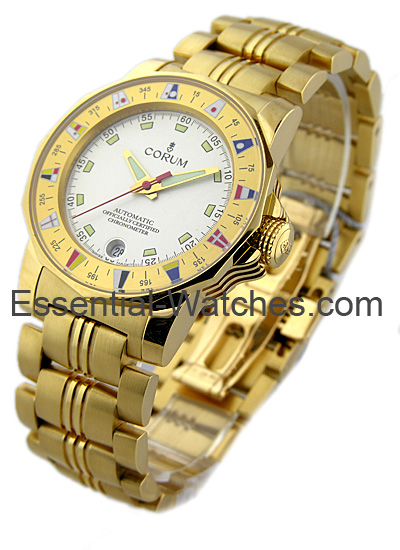 Corum Admiral Cup 39 in Yellow Gold with Nautical Bezel