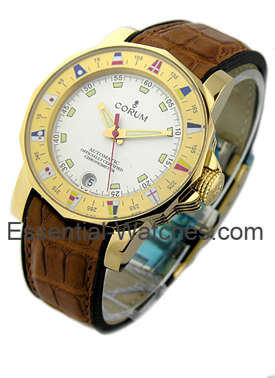 Corum Men's Admiral Cup 39 in Yellow Gold with Nautical Bezel