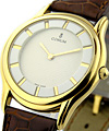 Men's Quadratus  18KT Yellow Gold Case with Silver Dial on Strap 