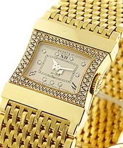 Lady's Bedat No.33 in Yellow Gold with Diamond Bezel on Yellow Gold Bracelet with Silver Dial