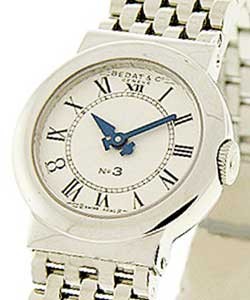 No. 3 in Steel on Steel Bracelet with White Dial