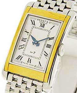No.7 in Steel with Yellow Gold Bezel on Steel Bracelet with Silver Dial 