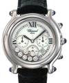 Happy Sport Round Chronograph Steel on Strap with White Dial