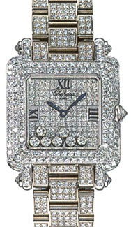 Chopard Happy Sport Square with Pave Diamond Dial & Case & Bracelet