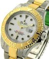 Yacht-Master 2-Tone in Steel with Yellow Gold Bezel on Oyster Bracelet with White Dial