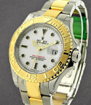 Yacht-Master 2-Tone in Steel with Yellow Gold Bezel on Oyster Bracelet with White Dial
