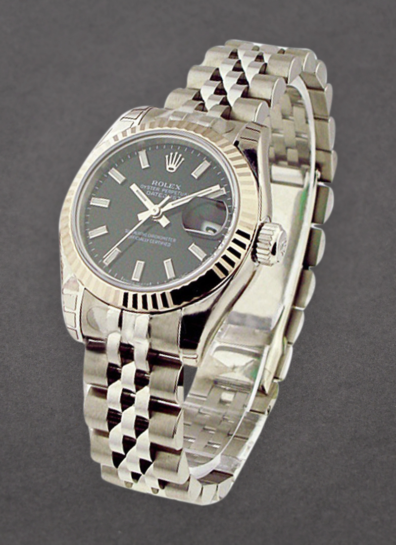 Rolex Unworn Datejust Automatic in Steel with White Gold Fluted Bezel