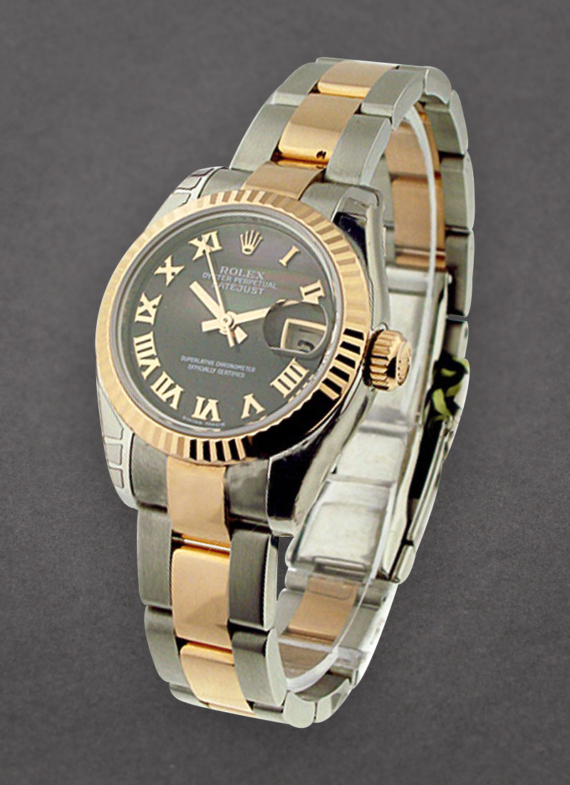 Rolex Unworn Datejust in Steel with Rose Gold Fluted Bezel