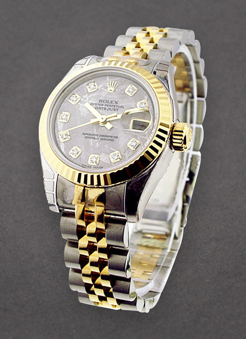 Rolex Unworn Datejust 26mm Ladies in Steel with Yellow Gold Fluted Bezel