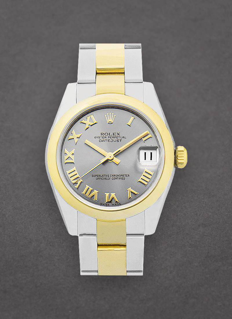 Rolex Unworn Datejust 31mm in Steel with Yellow Gold Domed Bezel