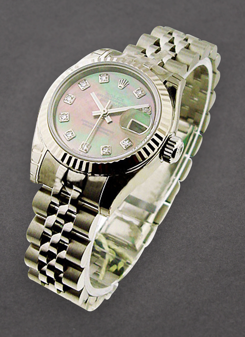 Rolex Unworn Datejust Automatic in Steel with White Gold Fluted Bezel