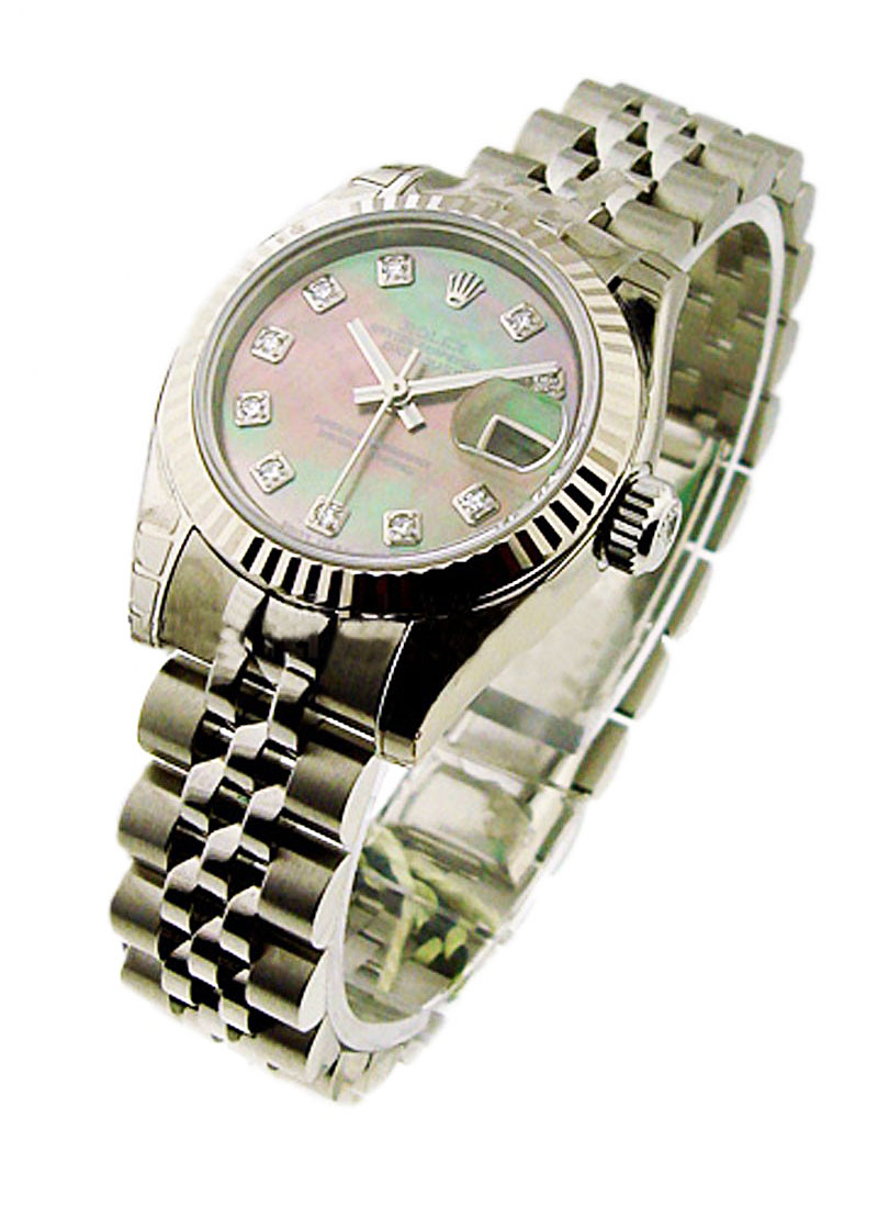 Rolex Unworn Datejust Automatic in Steel with White Gold Fluted Bezel
