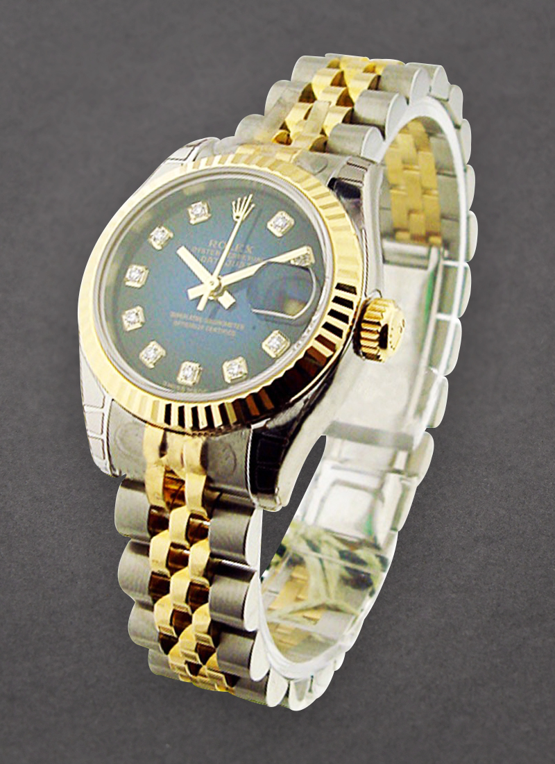 Rolex Unworn Datejust 26mm in Steel with Yellow Gold Fluted Bezel