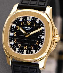 4960J - Aquanaut Lady's Yellow Gold - Black Rubber Strap