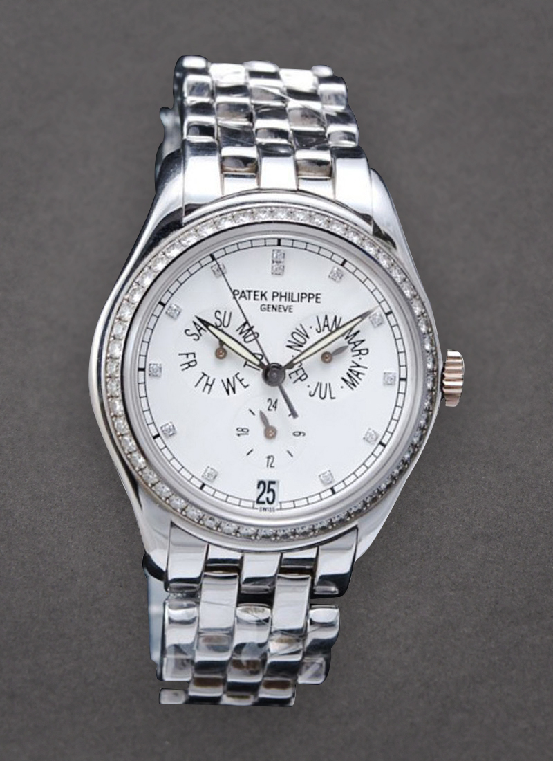 Patek Philippe Annual Calendar 5037G in White Gold with Diamond Bezel