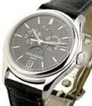 5146P Annual Calendar with Moon in Platinum on Black Crocodile Leather Strap with Slate Grey Dial