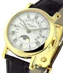 5059J Retrograde Perpetual Calendar in Yellow Gold on Black Leather Strap with White Dial