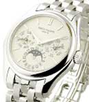 5136 - Perpetual Calendar in White Gold on White Gold Bracelet with White Dial