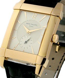 Gondolo 5111 in Rose Gold on Black Alligator Leather Strap with Silver Dial
