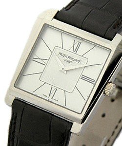 Gondolo Trapeze  Mechanical in White Gold White Gold on Strap with White Dial