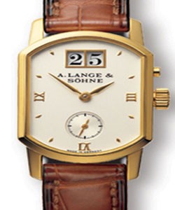 Arkade Mens Automatic in Yellow Gold On brown Crocodile Strap with Champagne Dial