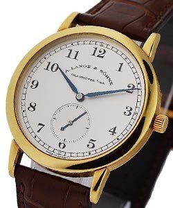 1815 Mechanical in Yellow Gold on Brawn Crocodile Leather Strap with Silver Dial