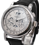 Datograph Perpetual Mens Mechanical in Platinum on Black Crocodile Strap with Silver Dial