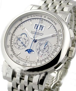 Datograph Perpetual in Platinum On Platinum Bracelet with Silver Dial