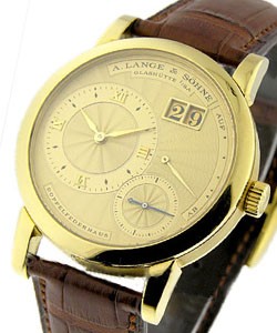 Lange 1A - Limited Edition to 100 pieces ONLY! Yellow Gold on Strap with Gold Dial 