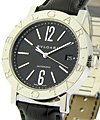 Bvlgari-Bvlgari 38mm Steel on Strap with Grey Guilloche Dial 