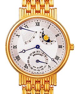Classique Power Reserve in Yellow Gold  on Yellow Gold Bracelet with Silver Dial