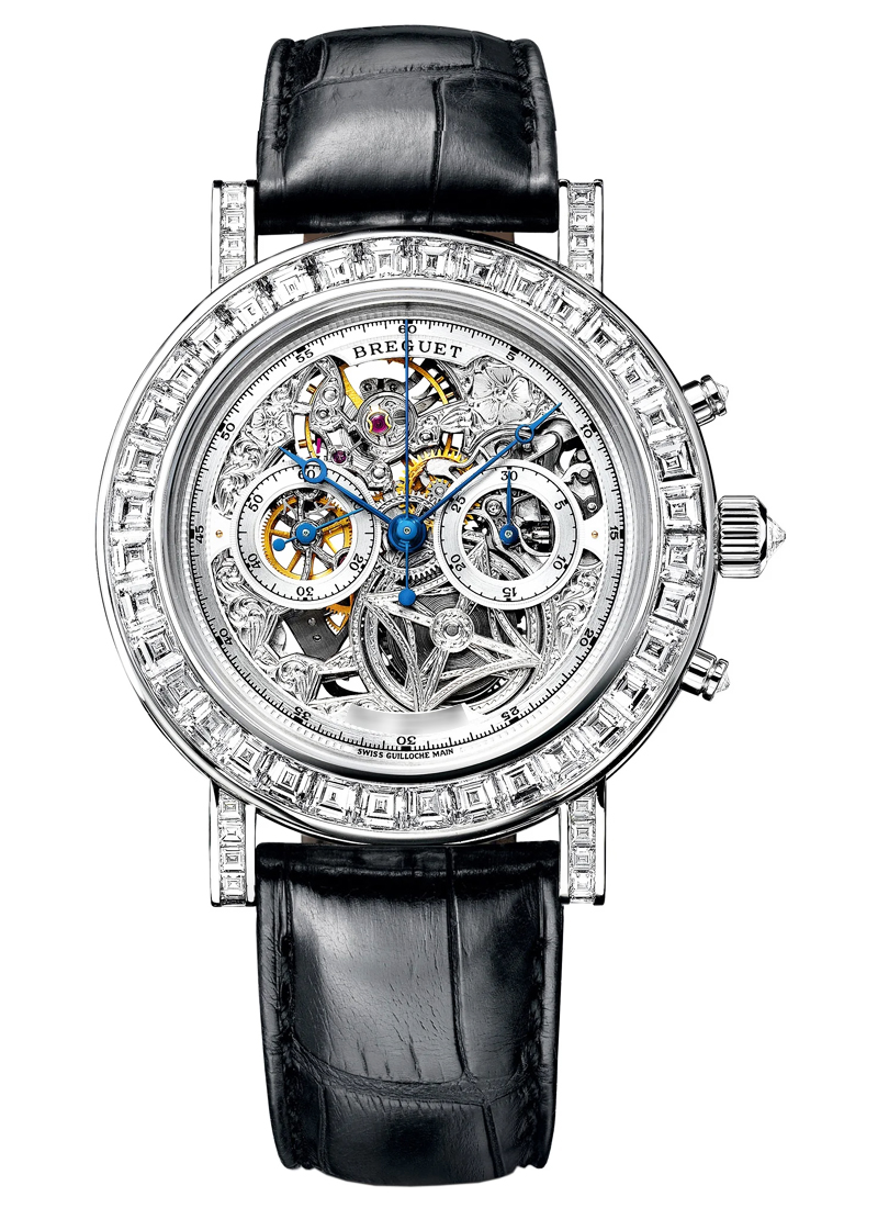 Breguet Classique Openworked Chronograph in White Gold with Diamond Bezel