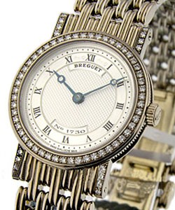Classique Manual Ladies White Gold on Bracelet with Silver Dial 
