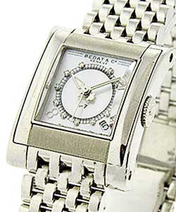 No. 7 in Stainless Steel on Steel Bracelet with Mother of Pearl with Diamonds Dial