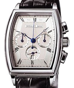 Heritage Chronograph Platinum on Strap with Silver Dial 