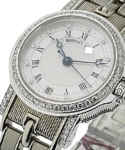 Marine Automatic Lady's with Diamond Bezel and Lugs White Gold on Bracelet with MOP Dial