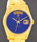 Day-Date - 36mm - Yellow Gold - Fluted Bezel on President Bracelet with Blue Lapis Dial