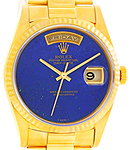 Day-Date - 36mm - Yellow Gold - Fluted Bezel on President Bracelet with Blue Lapis Dial
