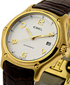 Men's 1911 In Yellow Gold 18KT Yellow Gold on Brown Crocodile with Silver Dial