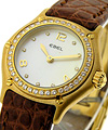 Lady's 1911 18KT Yellow Gold with Diamond Bezel on Strap 